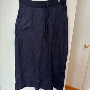 Talbots Navy Midi Skirt